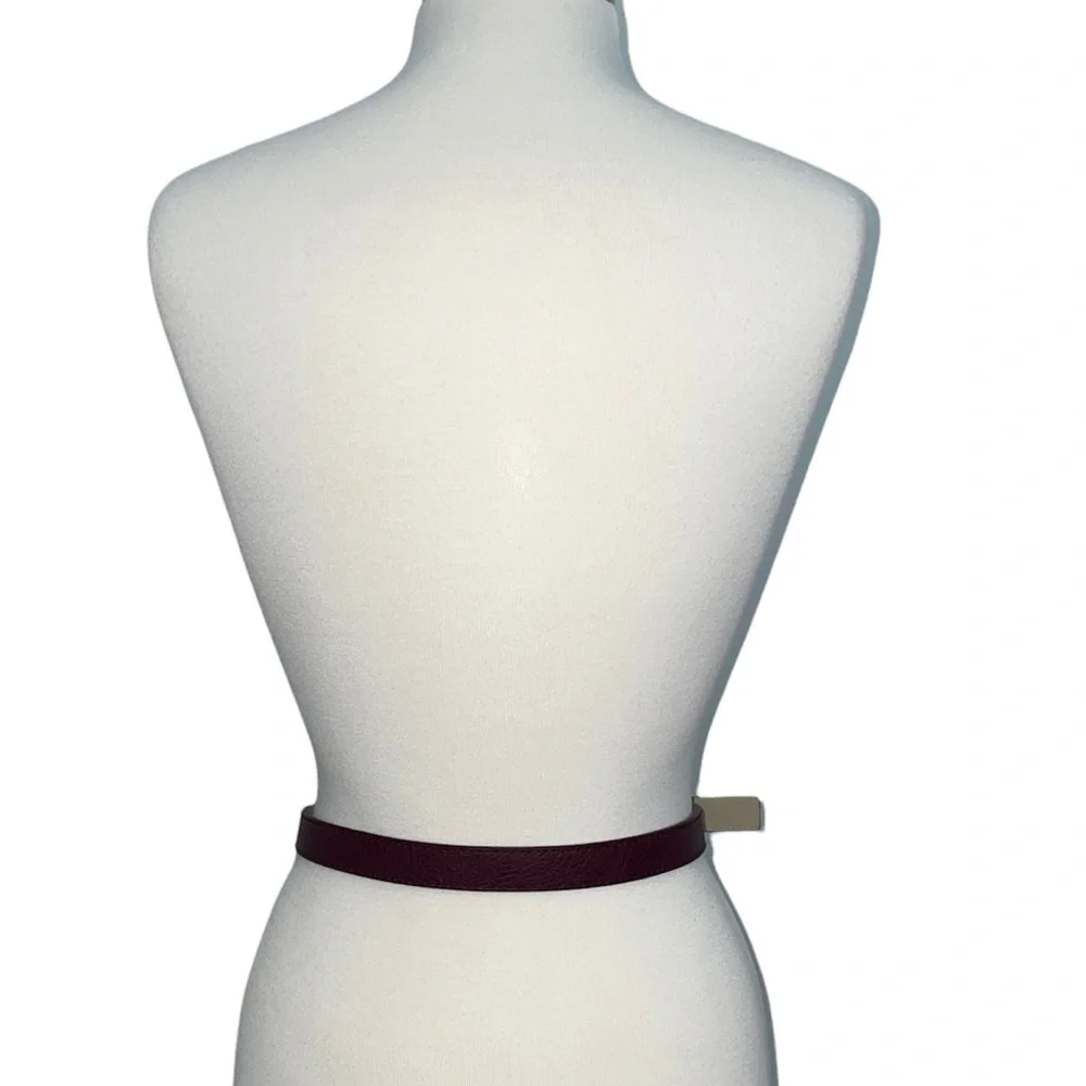 Libby Edelman Burgundy Belt Size Small